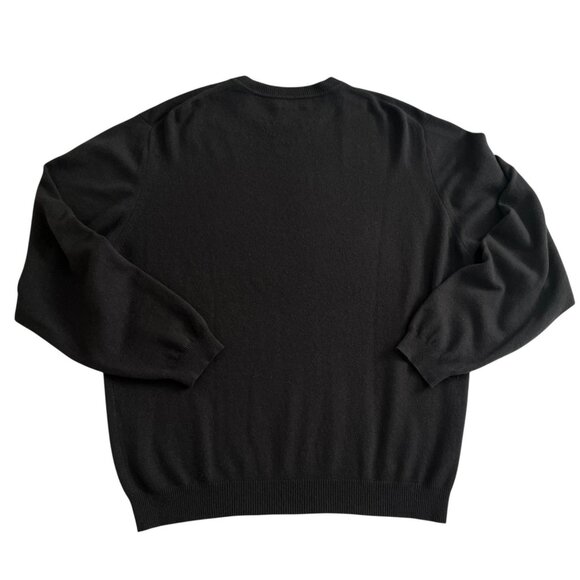 John W Nordstrom 100% Cashmere Sweater Mens L Black Y2K Crewneck Jumper Pullover - Picture 4 of 8